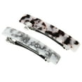 thumbnail image 1 of Unique Bargains 2 Pcs Hair Barrettes Tortoise Shell Hair Clips Acetate French Hair Barrettes for Thick Hair Gray Brown, 1 of 7