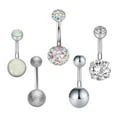 thumbnail image 3 of kusrkot 5 Sets Zircon Body Piercing Jewelry Fit For Navel Eyebrow Tragus s Gifts, 3 of 9
