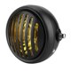 thumbnail image 3 of Grille de protection universelle pour phare avant de moto, coque noire rétro, lentille jaune, 3 of 4