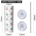 thumbnail image 3 of Pioneer Flower Floral Print Pattern 20oz Skinny Tumbler with Straw & Lid, Double Wall Vacuum Insulated Cup, Leak-Proof, Cup Holder Friendly, Hot 6H Cold 12H, 3 of 6