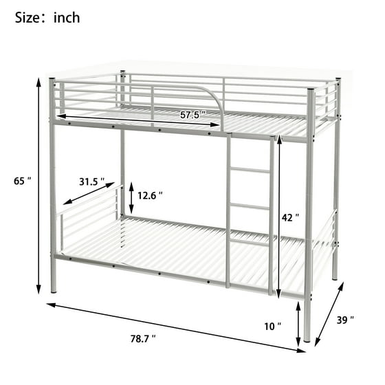 Merax Twin Over Metal Bunk Bed Multiple Colors Com