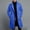 Blue Mens Wool Trench Coat, variant on Mens Trench Coats Long Jacket Vintage Casual Windbreaker Cardigan Notch Lapel Overcoats with Pockets