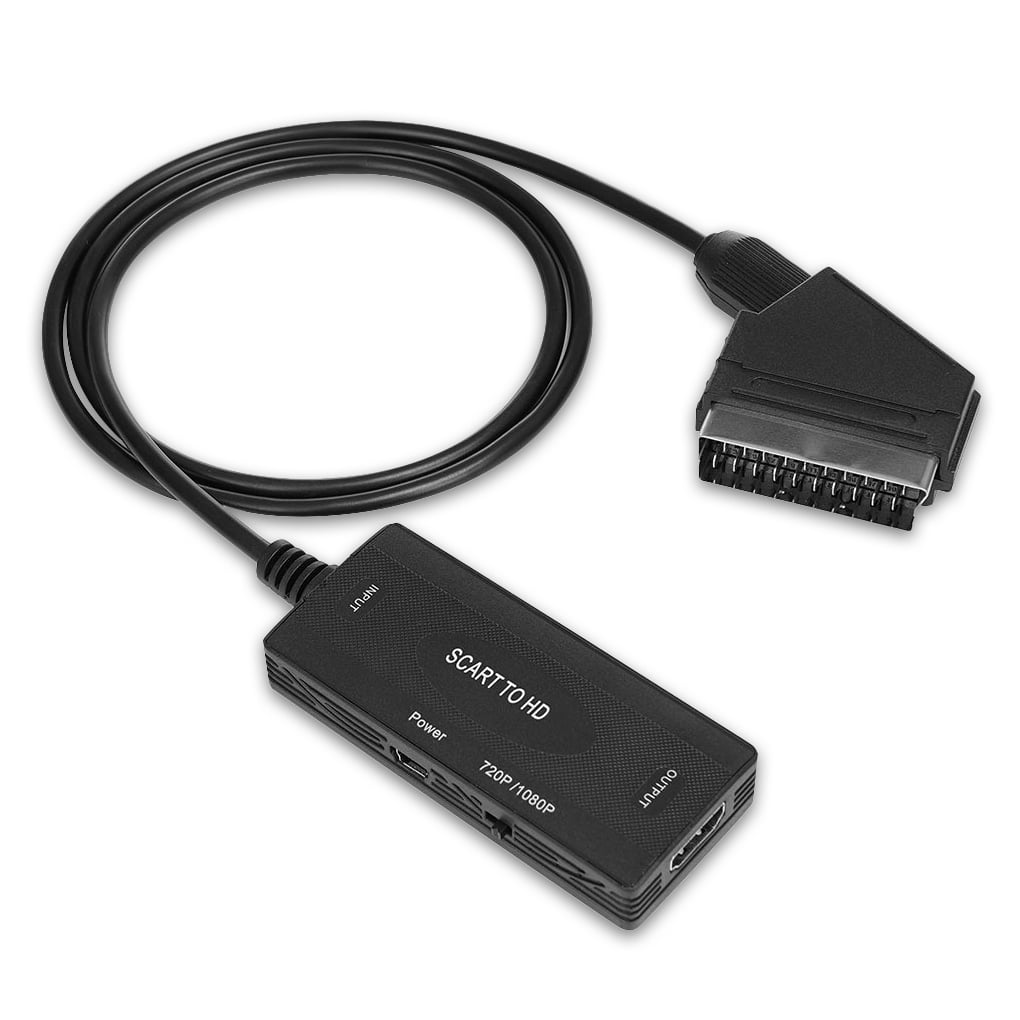Video Adaptor Scart to HDMI\-compatible Portable Analog to Digital Converter Television -