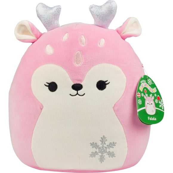 s 10" Falala The Pink Fawn Christmas Plush - Official Kellytoy - Collectible Soft & Squishy Holiday Reindeer Stuffed Animal Toy - Add to Your Squad - Gift for Kids, Girls & Boys - 10 Inch