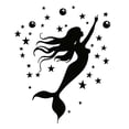 thumbnail image 3 of Adhesivos de pared con forma de sirena negra, silueta de sirena, PVC, 30 x 59 cm, 3 of 4