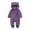 Purple1, variant on GigrtiJin Newborn Baby Girls Boys Jumpsuit Hooded Fleece Rompers Long Sleeve Onesies Winter Warm Outwear Outfits