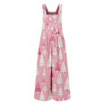 thumbnail image 5 of Christmas Womens Jumpsuits Snowflake Printed Rompers Spaghetti Strap Jumpsuits Santa Outfits Loose Overalls with Pocket, 5 of 5