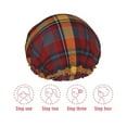 thumbnail image 5 of Kdxio Buffalo Check Plaid Print Shower Cap for Women,Elastic and Reusable,Double Waterproof Layers Bathing Hat, 5 of 6
