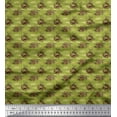 thumbnail image 1 of Soimoi Green Poly Georgette Fabric Bird & Arrow Vintage Decor Fabric Printed Yard 42 Inch Wide, 1 of 3
