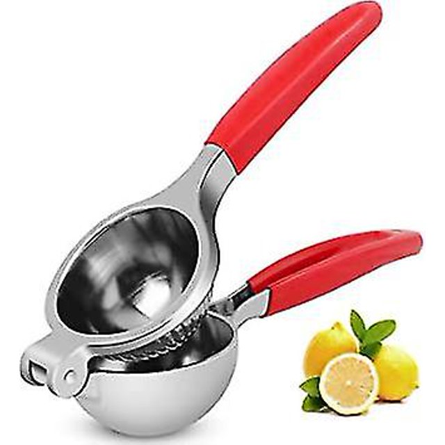 22 Cm - Rouge Presse-citron Manuel Avec Poigne Douce - Trs Rsistant - Pour Presser Le Citron Et Les Agrumes - Facile Nettoyer -
