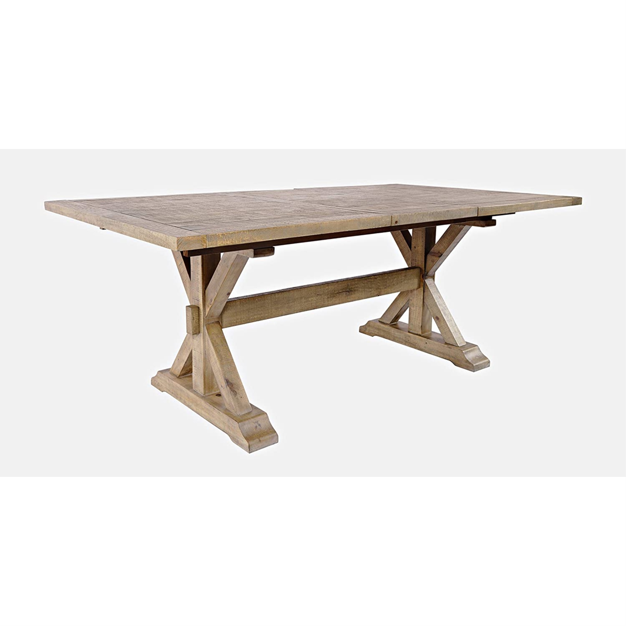 Jofran Carlyle Crossing Modern Rustic Solid Wood Extension 78" Dining Table