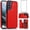 Red, variant on Compatible with Samsung Galaxy S21 FE Gaxaly S 21 FE 5G Wallet Case Tempered Glass Screen Protector Card Holder Cover Stand Flip Leather Phone Cases for Glaxay S21FE5G UW S21FE 21S G5 Brown