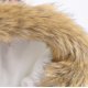 thumbnail image 3 of Girls Faux Fur Collar Hooded Parka Coat Winter Kids Fleece Lining Warm Jacket With Pockets Blue7-8 Years, 3 of 4