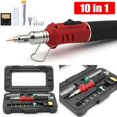 thumbnail image 1 of 10-in-1 Auto Ignition Butane Gas Torch Soldering Iron Set Cordless With Tool Box, 1 of 5