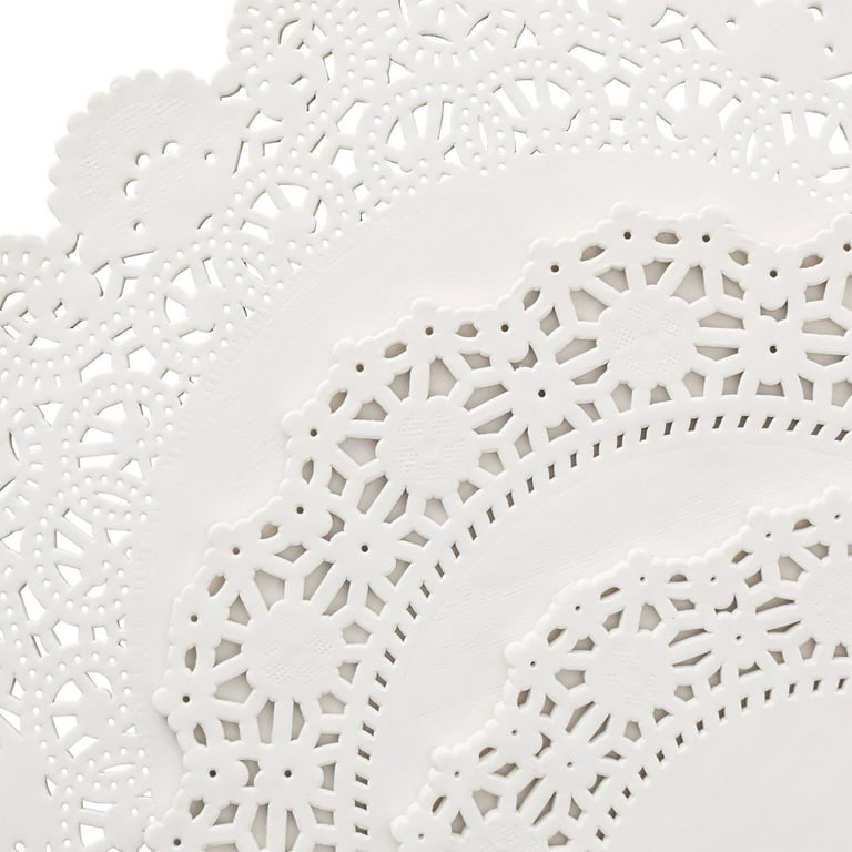  Tim&Lin Heart Paper Doilies - 4 Inch White Valentines Lace  Paper Doilies - Disposable Paper Placemats - For Wedding