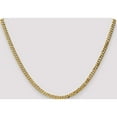 thumbnail image 2 of 14K Yellow Gold 3.9mm Flat Beveled Curb Chain (18 X 3.9) Made In South Africa fbu100-18, 2 of 5