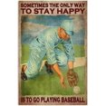 thumbnail image 1 of Sometimes The Only Way To Stay Happy Is To Go Playing Baseball Poster Print Puzzle 1000 Piecess, 1 of 6