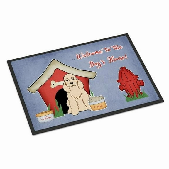 Carolines Treasures Dog House Collection Cocker Spaniel Buff Door Mat Indoor Rug or Outdoor Welcome Mat 24x36 Doormat