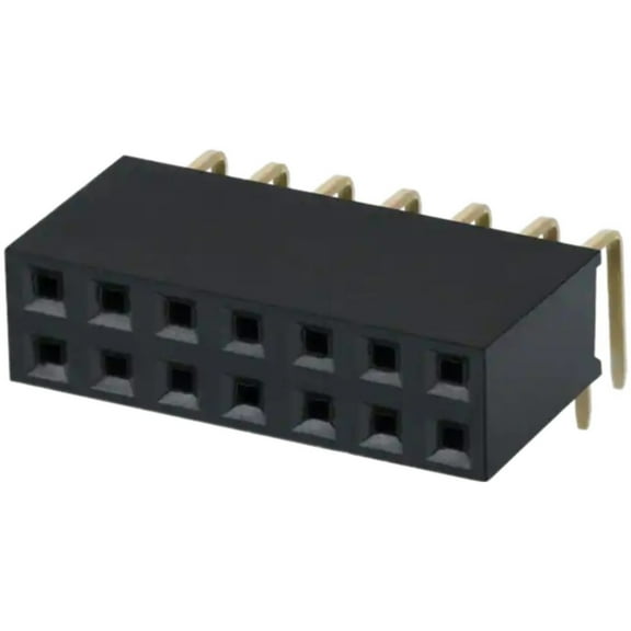 Pack of 4 PPPC072LJBN-RC Connector Header 14POS 0.1 Gold PCB R/A, Bulk, RoHS