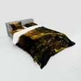 thumbnail image 3 of Ambesonne Forest Bedding Set 3 Pcs, Misty Morning Sun Rays, Twin XL, Brown Fern Green, 3 of 3