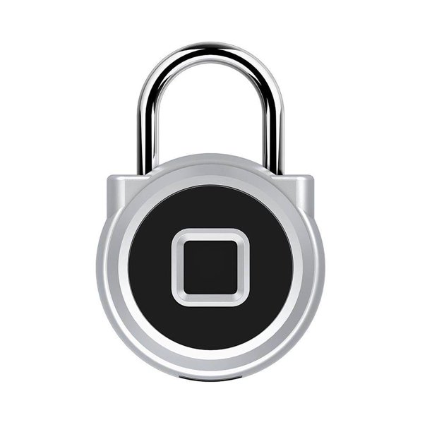 Tholdsy Candado de huella dactilar P10BF, aplicación Bluetooth, candado electrónico inteligente, bloqueo sin contraseña para el hogar con Electrónica Plata