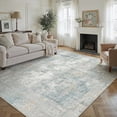 thumbnail image 4 of x Washable Area Rug for Living Room Bedroom Grey Neutral Carpet Low Pile Soft Thin Tapis Salon Abstract Modern Vacuumable Lightweight Large Throw Rug for Dining Room Kitchen, 4 of 9