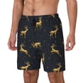 thumbnail image 2 of Uemuo Christmas Deers Pattern Mens Swim Trunks Quick Dry Board Shorts with Mesh Lining, Stretch Beach Shorts Quick Dry No-Chafing Board Shorts-Small, 2 of 9