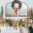 thumbnail image 6 of LSLJS Christmas Bows Plaid Ribbon Rustic Crafts Christmas Tree Bows for Garland Wreath Wrapping Xmas Tree Gift Party DIY, Christmas Decorations, 6 of 6