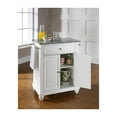 thumbnail image 4 of Kitchen Island Cart Granite Top Portable Kitchen Storage Island Modern Kitchen Furniture White Gray, 4 of 5