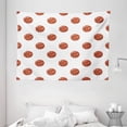 thumbnail image 1 of Basketball Tapestry, Cartoon Classical Balls Competition Scoring Professional Tournament, Wall Hanging for Bedroom Living Room Dorm Decor, 80W X 60L Inches, Cinnamon Black White, by Ambesonne, 1 of 2