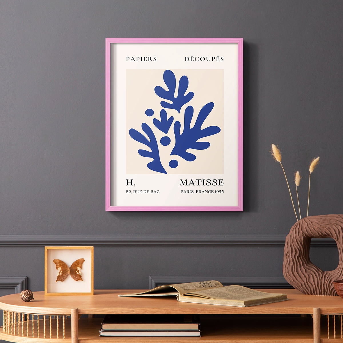 Matisse CLVIII Framed Print in Pink Solid Wood 8 x 10 Framed Print
