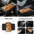 thumbnail image 7 of Yuyamidu Camo Hunting Car Seat Covers Full Set of 14 Orange Wood Steering Wheel Cover Seat Belt Pad Cover Waste Bin Rear View Mirror Cover Coasters Armrest Cover Handbrake Cover Set Car Decor, 7 of 7