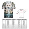 thumbnail image 2 of Watercolor Fox T Shirts Basic T-Shirt Short Sleeve Ladies Tee Shirt Summer Graphic Clothing, 2 of 5