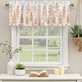 thumbnail image 3 of Orange White Tree Valances for Windows, Decorative Rod Pocket Window Valance Curtains, Forest Nature Wild Botanical Plant Short Curtain Drapes for Kitchen/Living Room, 2 Panels, 42" W x 18" L, 3 of 8