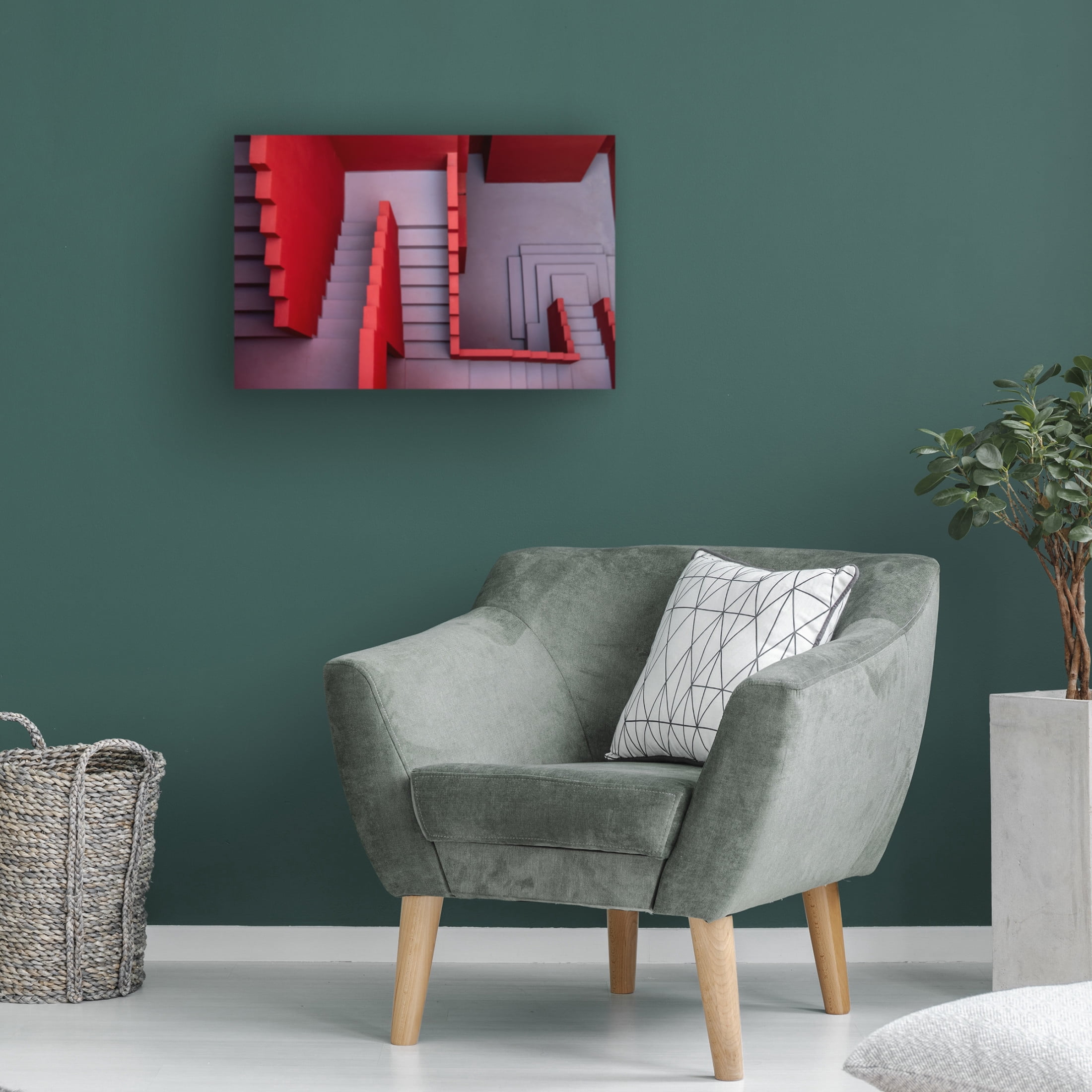 Trademark Fine Art Linda Wride Muralla Roja 16 Canvas Wall Art