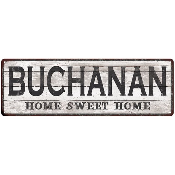 BUCHANAN Home Sweet Home Country Look Gift 6x18 Metal Sig 206180045879