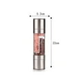 thumbnail image 3 of ReTeiv Salt and Pepper Grinder - 2 in 1 Manual Stainless Steel Salt Pepper Mill Herb Spice Grinder Shakers Refillable with Adjustable Coarseness Ceramic Rotor and Dual Clear Acrylic Chamber, 3 of 5
