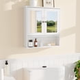 thumbnail image 6 of 22.2 Inch Wall Mounted Bathroom Medicine Cabinet with Mirror, White Bathroom Storage Cabinet with Adjustable Shelf, Space-Saving Over Toilet Organizer for Bathroom, Kitchen, 6 of 8