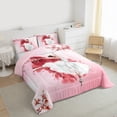thumbnail image 3 of Homewish Kawaii Ballet Princess Bedding Comforter Set, Pink Cherry Blossoms Twin Comforter Sets, Chic Watercolor Artwork Reversible Bedding Set, Ultra Soft Bedroom Decor, 2 Pieces, 3 of 8