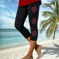 thumbnail image 1 of MKLEKYY Ropa deportiva para mujer, leggings deportivos estampados de moda informal para mujer, pantalones de yoga, leggings capri, 1 of 3