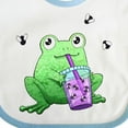 thumbnail image 4 of Inktastic Boba Toad Cute Frog with Tea Boys or Girls Baby Bib, 4 of 4