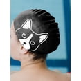 thumbnail image 7 of WIRESTER Black Silicone Swim Cap for Women Men Adults Kids Boys Girls, Silicone Waterproof Swimming and Bathing Caps for Long and Short Hair - Black (Tuxedo Cat), 7 of 7
