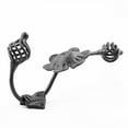 thumbnail image 3 of Renovators Supply Black Wrought Iron Wall Hook Decorative Floral Birdcage Style 9" Tall Double Hooks for Coat, Robe or Hat Holder Hanger Wall Mount Hooks w/Screws, 3 of 9