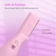 thumbnail image 3 of Recortadora de vello eléctrica para mujeres, recortadora de cejas de precisión a batería, recorta el vello facial sin dolor, afeitadora eléctrica de belleza para cejas, rostro y cuerpo, 3 of 5