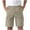 Beige, variant on QIUOMBBP Men's Hiking Cargo Shorts with Multi Pockets Casual Elastic Waist Straight Work Short Summer Outdoor Knee Length Pants Dark Blue XXXL