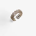 thumbnail image 3 of Adjustable Gold Tone Wire Cuff Bracelet with Pearl and Crystal Cluster - 3, Gold-3, 3 of 3