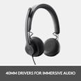 thumbnail image 4 of Logitech Zone 750 Wired On-Ear USB Stereo Headset, 4 of 9