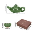 thumbnail image 3 of Ice Crackle Glaze Ceramic Tea Set with Teapot and 6 Cups | Light Vintage Style | Gift Box Included | Blue, Green, Multi-Color Options, 3 of 6