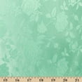 thumbnail image 3 of Rose Satin Jacquard Fabric - Aqua Green Polyester Double-Sided Floral 59/60" by The Yard, 3 of 4