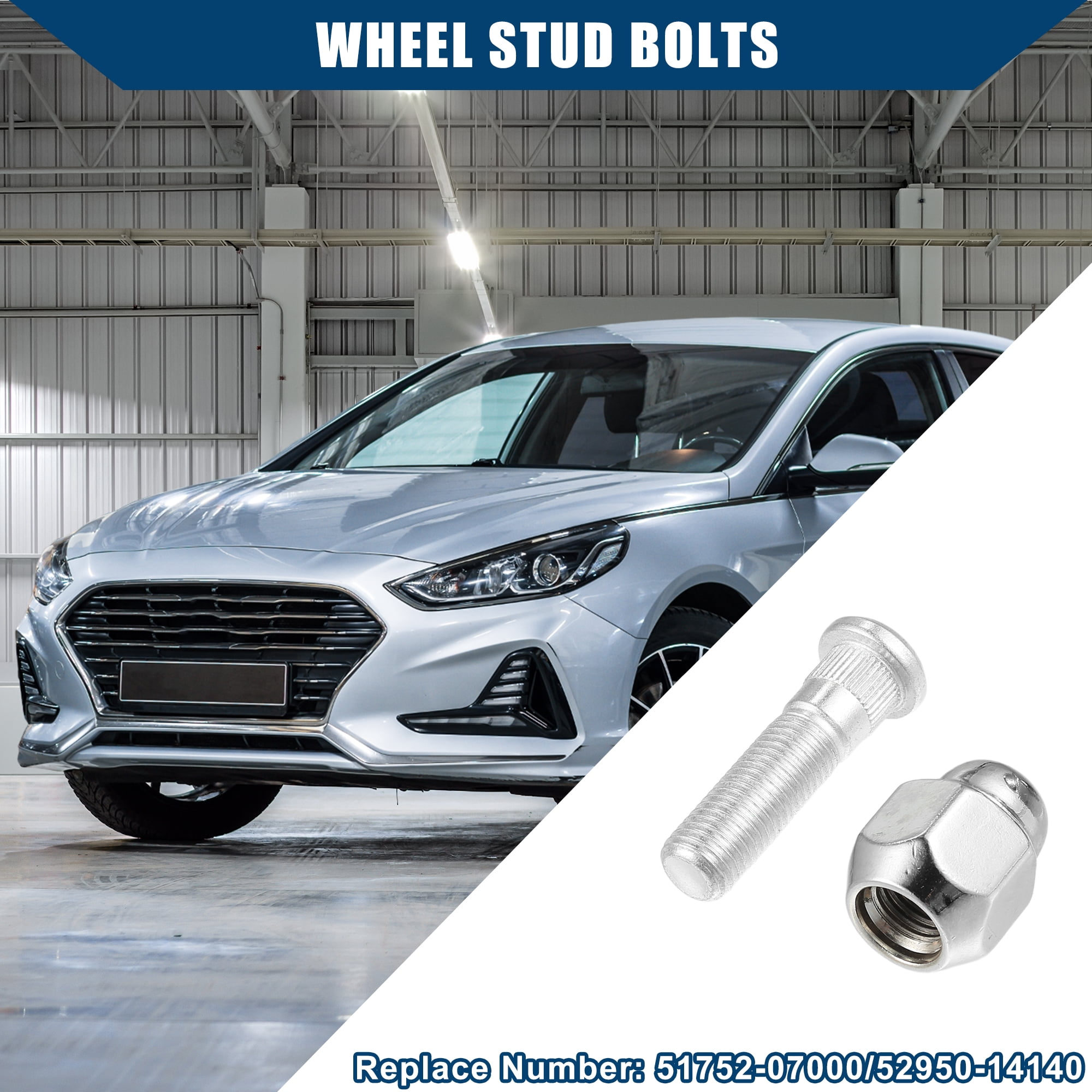 Unique Bargains M12-1.5 Wheel Stud Bolt for Hyundai Elantra Santa Fe for Kia Forte Rio
